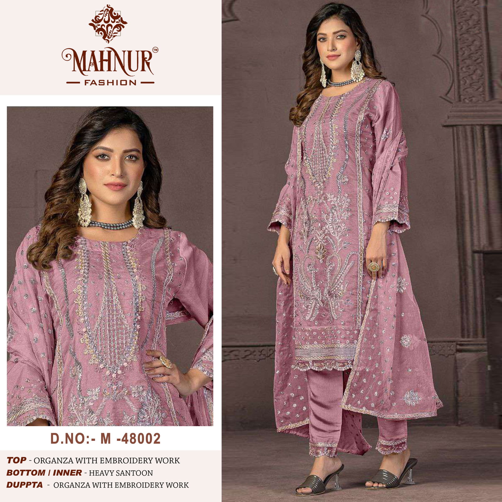 Mahnur Vol 48 Organza Pakistani Suits Wholesale Clothing Suppliers In India
